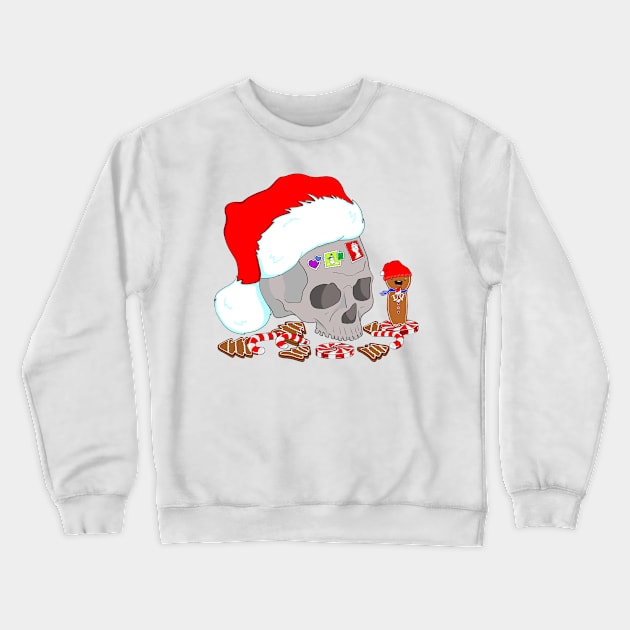 Xmas skull and Gingie Crewneck Sweatshirt by Red Fox